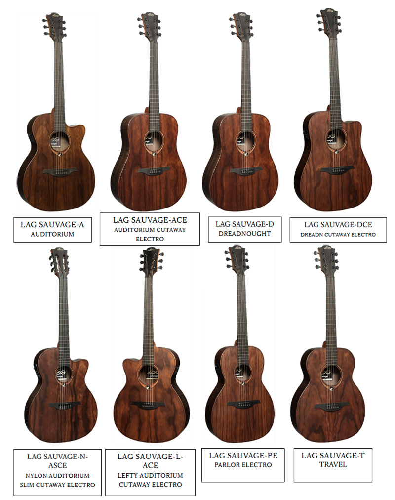 LAG GUITARS SAUVAGE-PE パーラーギター トップ単板 コルグ、Lag